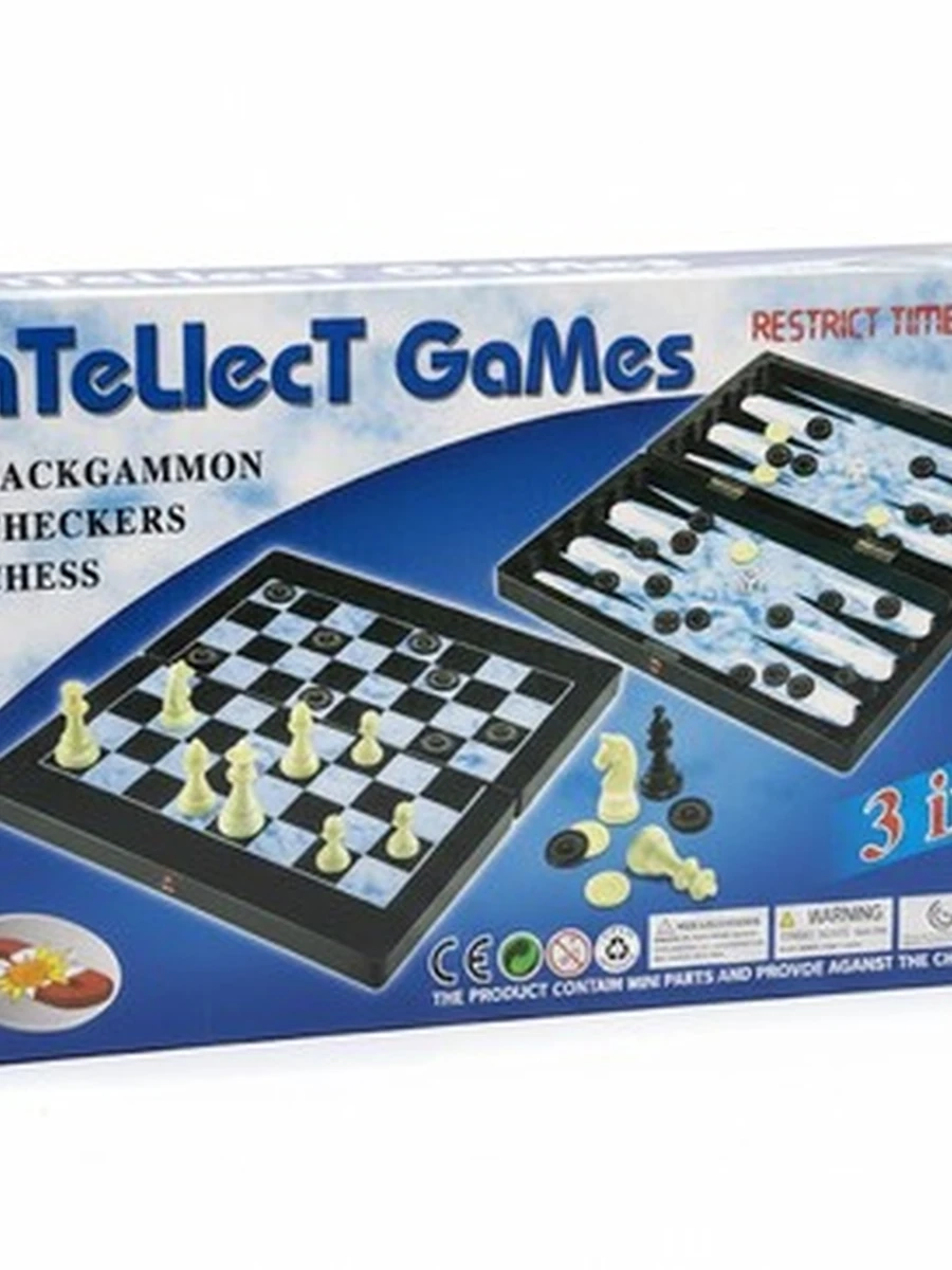 Универсальный игровой набор «InTellecT GaMes: 3 in 1» (шахматы, шашки, нарды)