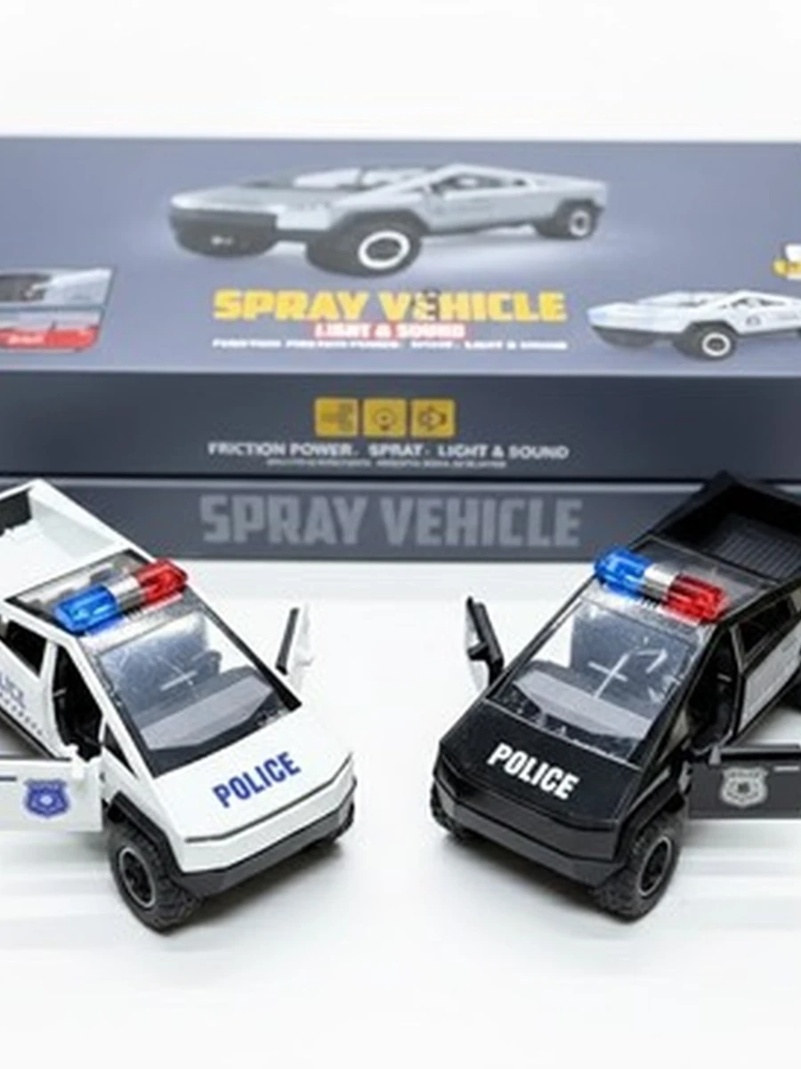 Набор полицейских инерционных машин «SPRAY VEHICLE» (2 штуки)