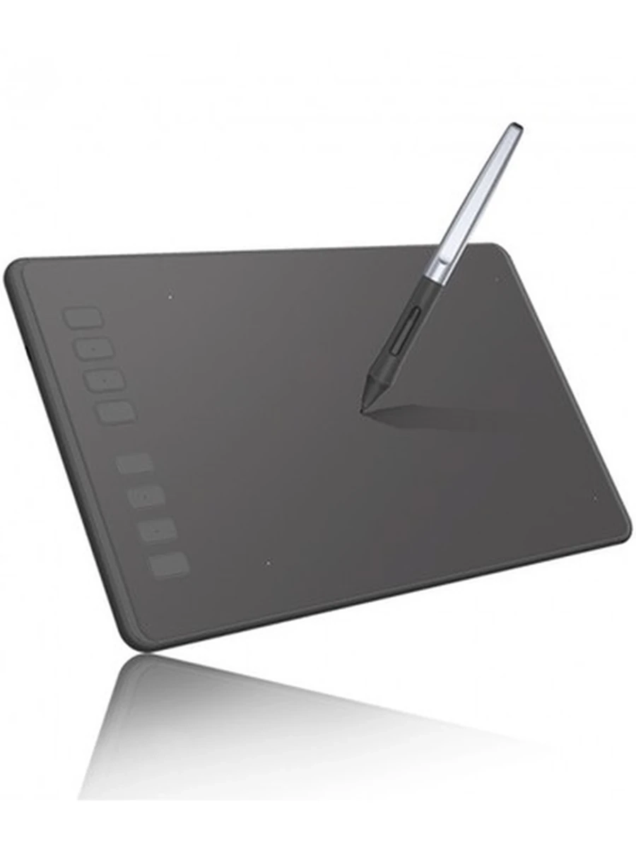 Графический планшет, Huion, H950P, Разрешение 5080 lpi, Чувствительность к нажатию 8192, Интерфейс USB, Рабочая область 221*138 мм. (8,7"х5,4"), Чёрный