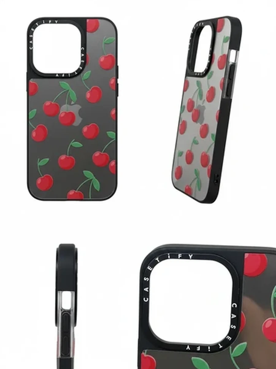 Защитный чехол-бампер Casetify для смартфона с ярким принтом вишни