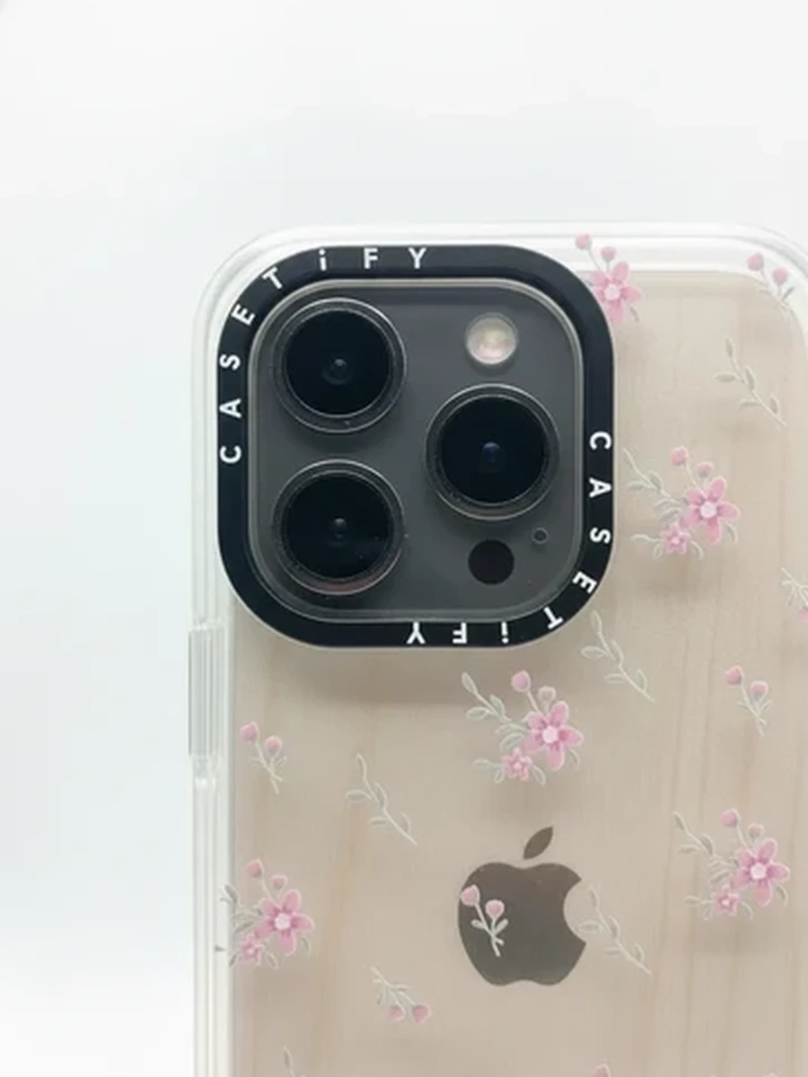 Прозрачный защитный чехол Casetify для смартфона с нежным цветочным принтом