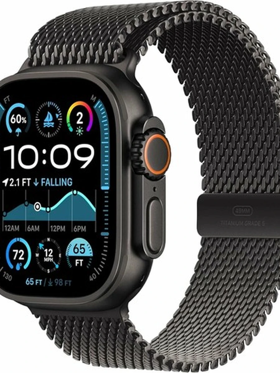 Watch ultra black Milanese loop