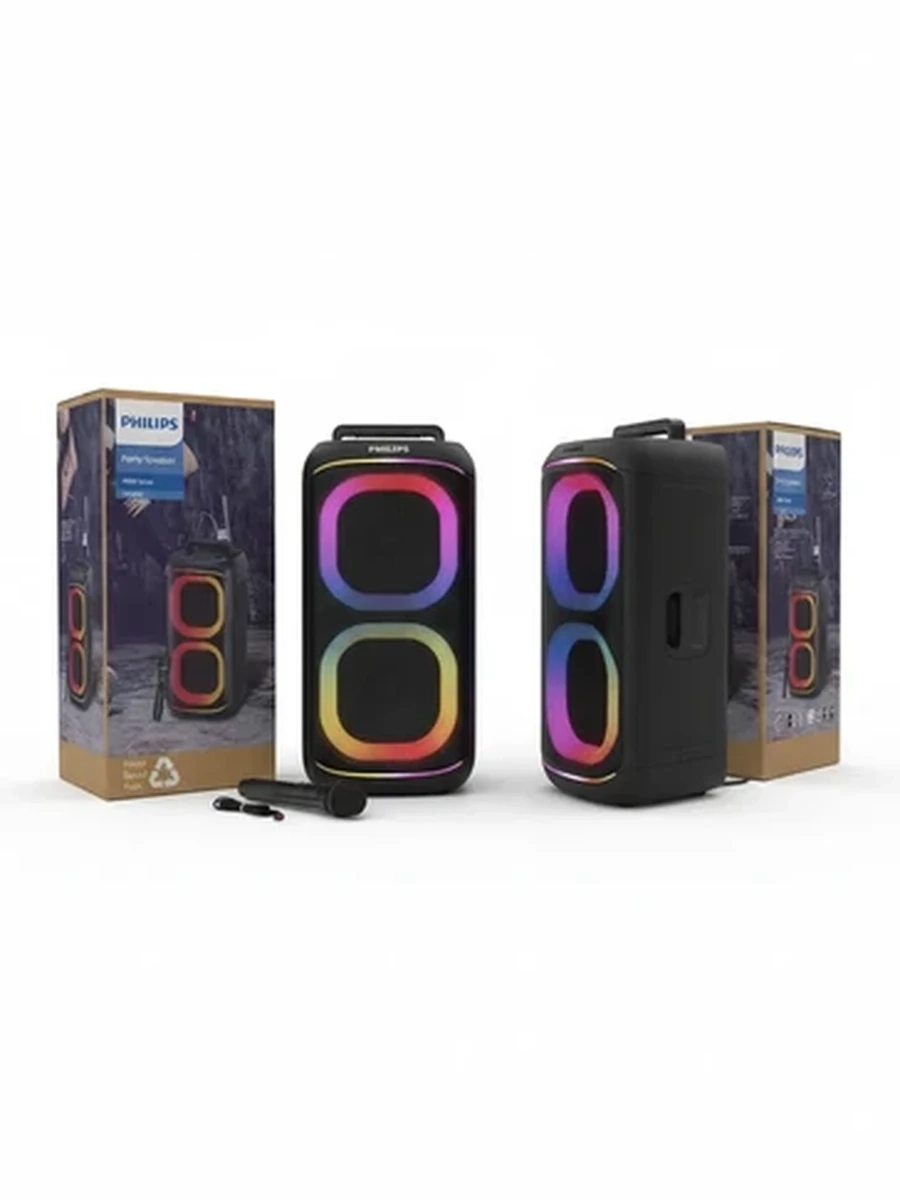 Портативная акустическая система Philips TAX4079 Party Speaker с микрофоном и подсветкой