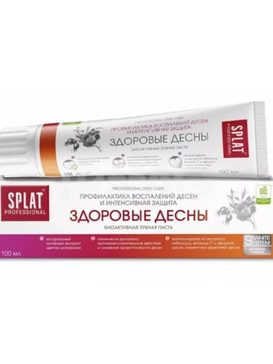 ЗУБНАЯ ПАСТА SPLAT PROFESSIONAL ЗДОРОВЫЕ ДЕСНЫ 100МЛ