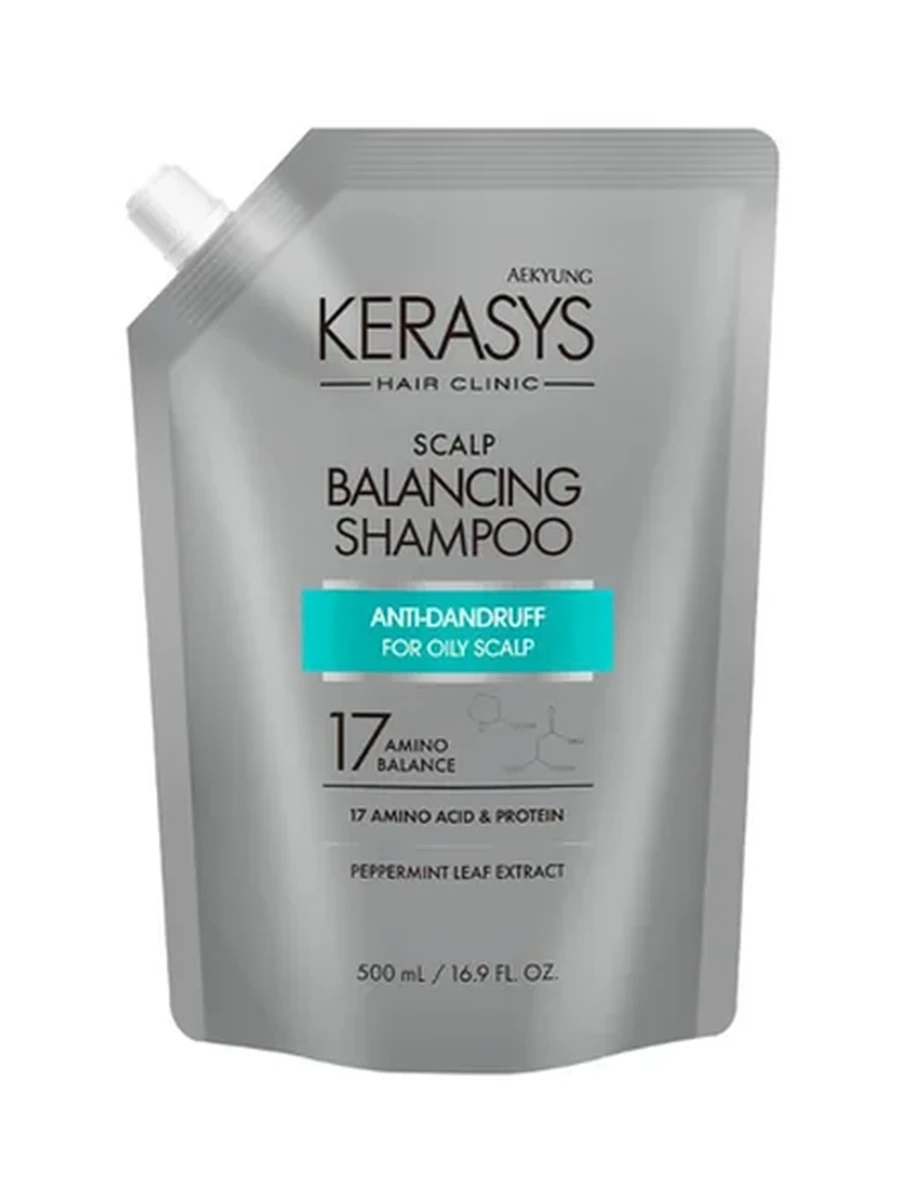 Шампунь Kerasys clinic scalp balancing д/жирной запаска 500мл