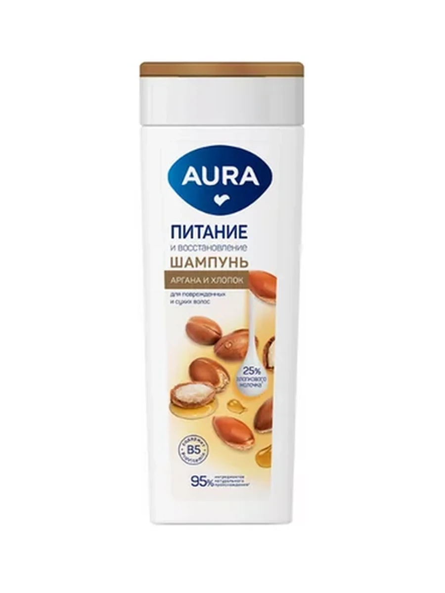 ШАМПУНЬ Д/ВОЛОС AURA ПИТАНИЕ И ВОССТАНОВЛЕНИЕ 380МЛ