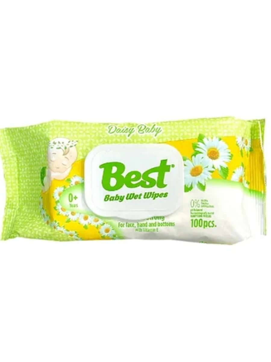 САЛФЕТКИ ВЛАЖНЫЕ BEST DAIZY BABY 100ШТ