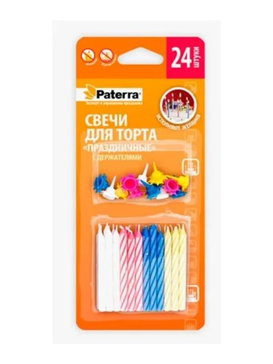 Свеча для торта 24+12шт