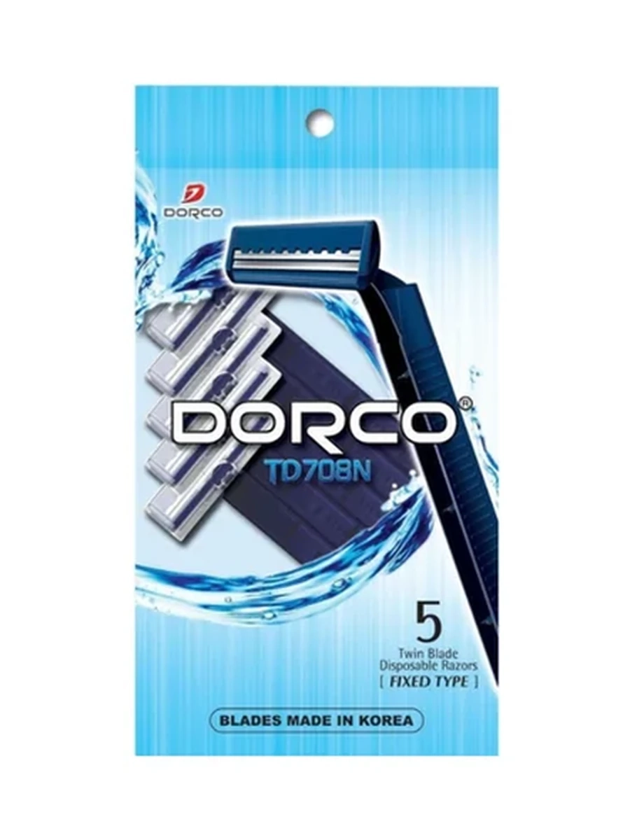 СТАНОК Д/БРИТЬЯ DORCO С ДВОЙНЫМ ЛЕЗВИЕМ 5ШТ