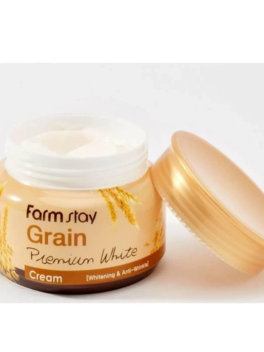 Осветляющий крем с ниацинамидом и экстрактом овса FarmStay Grain Premium White Cream