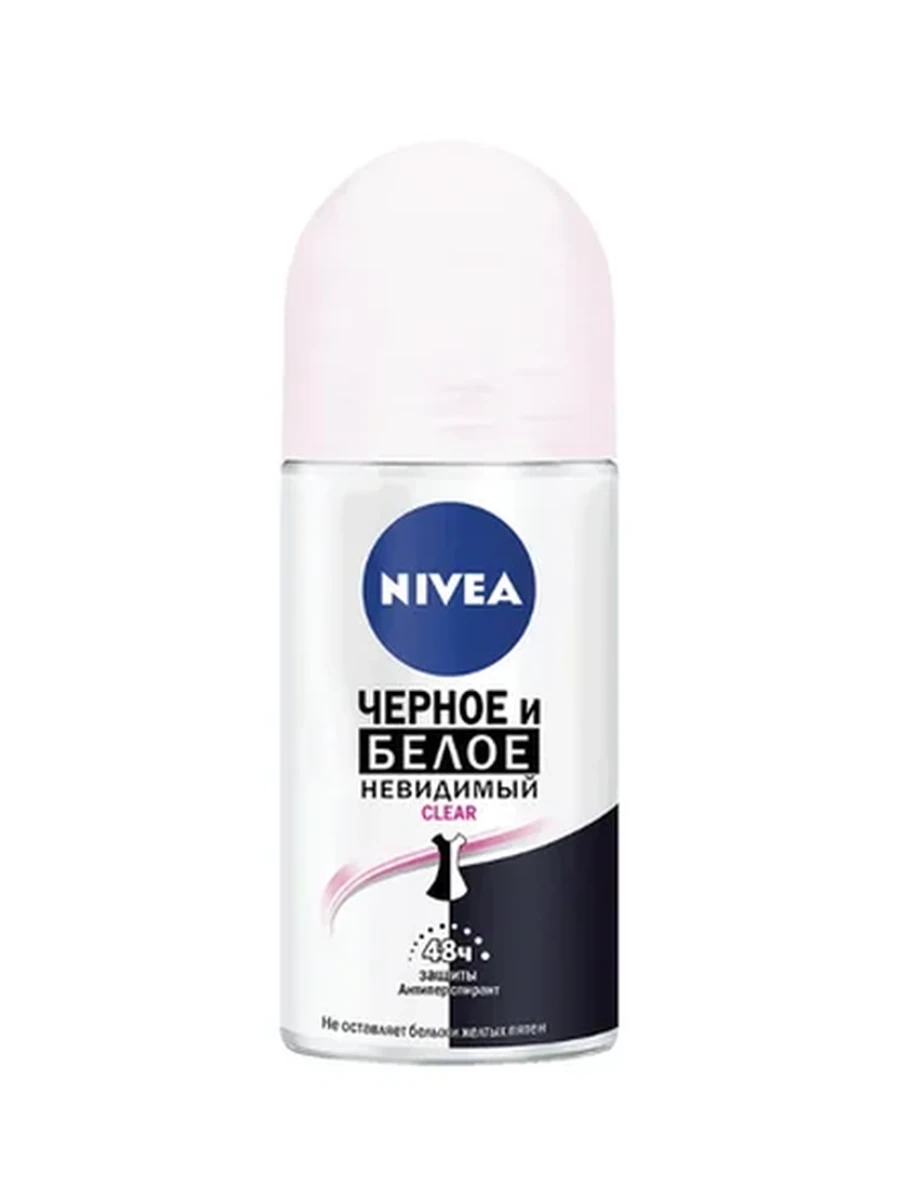 Nivea Clear черн/бел жен/ролик 50мл