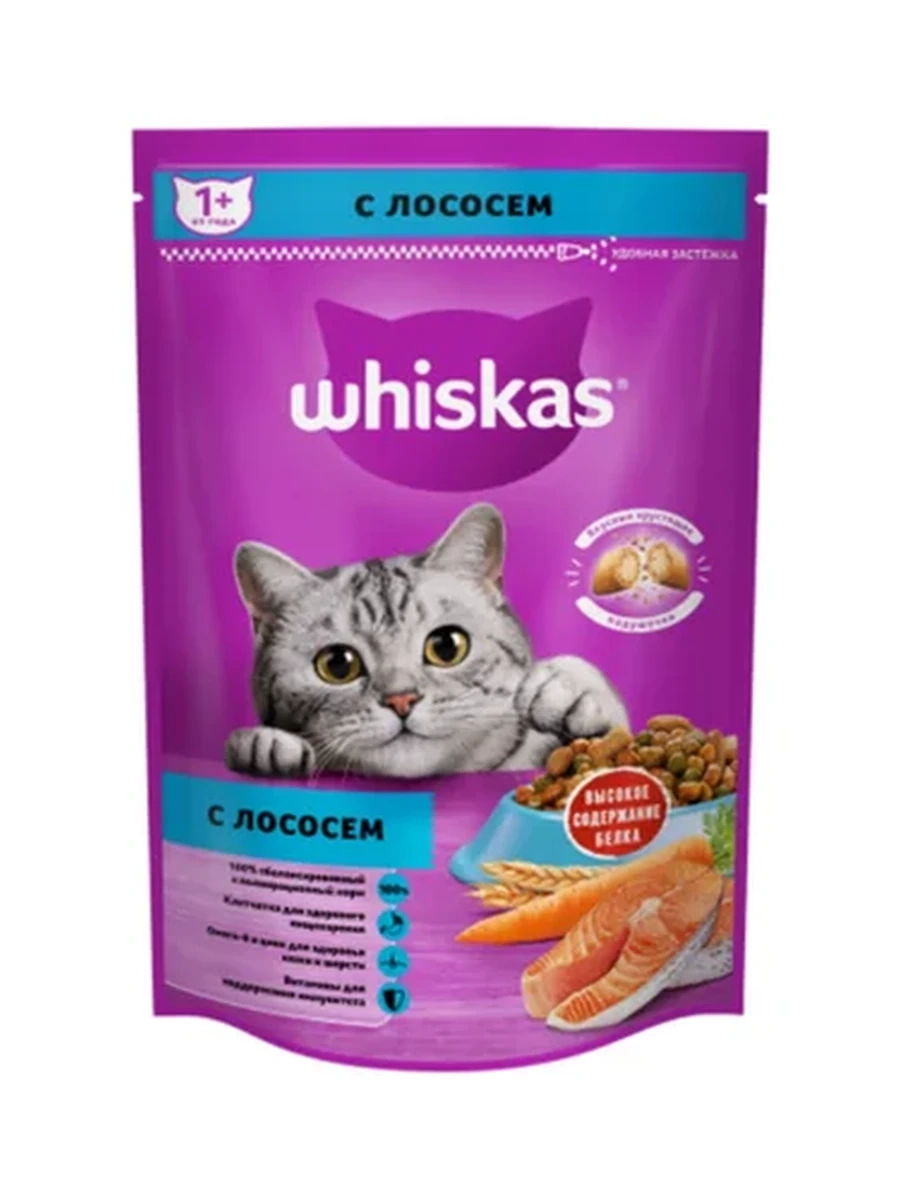 Корм Whiskas лосось/паштет 350гр
