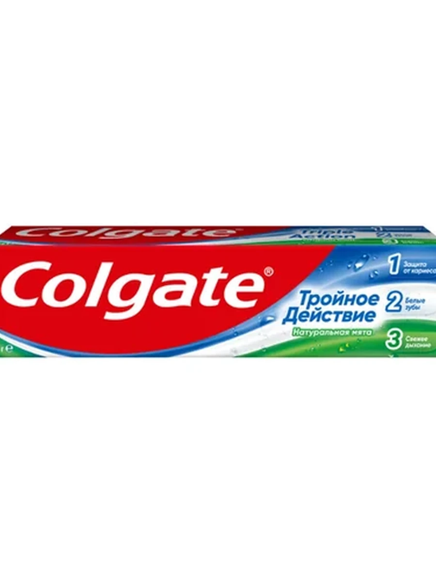 ПАСТА ЗУБНАЯ COLGATE ТРОЙНОЕ ДЕЙСТВИЕ ЗАЩИТА ОТ КАРИЕСА 100МЛ