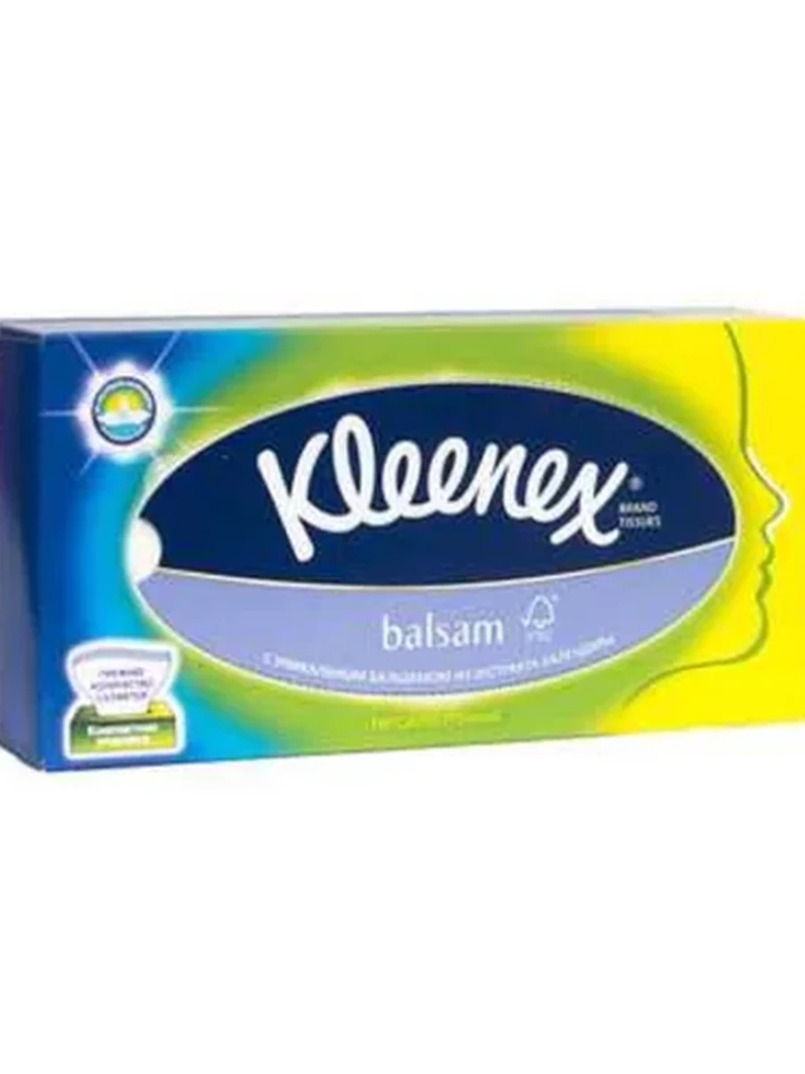 САЛФЕТКИ БУМАЖНЫЕ KLEENEX БАЛЬЗАМ В КОРОБКЕ 72ШТ