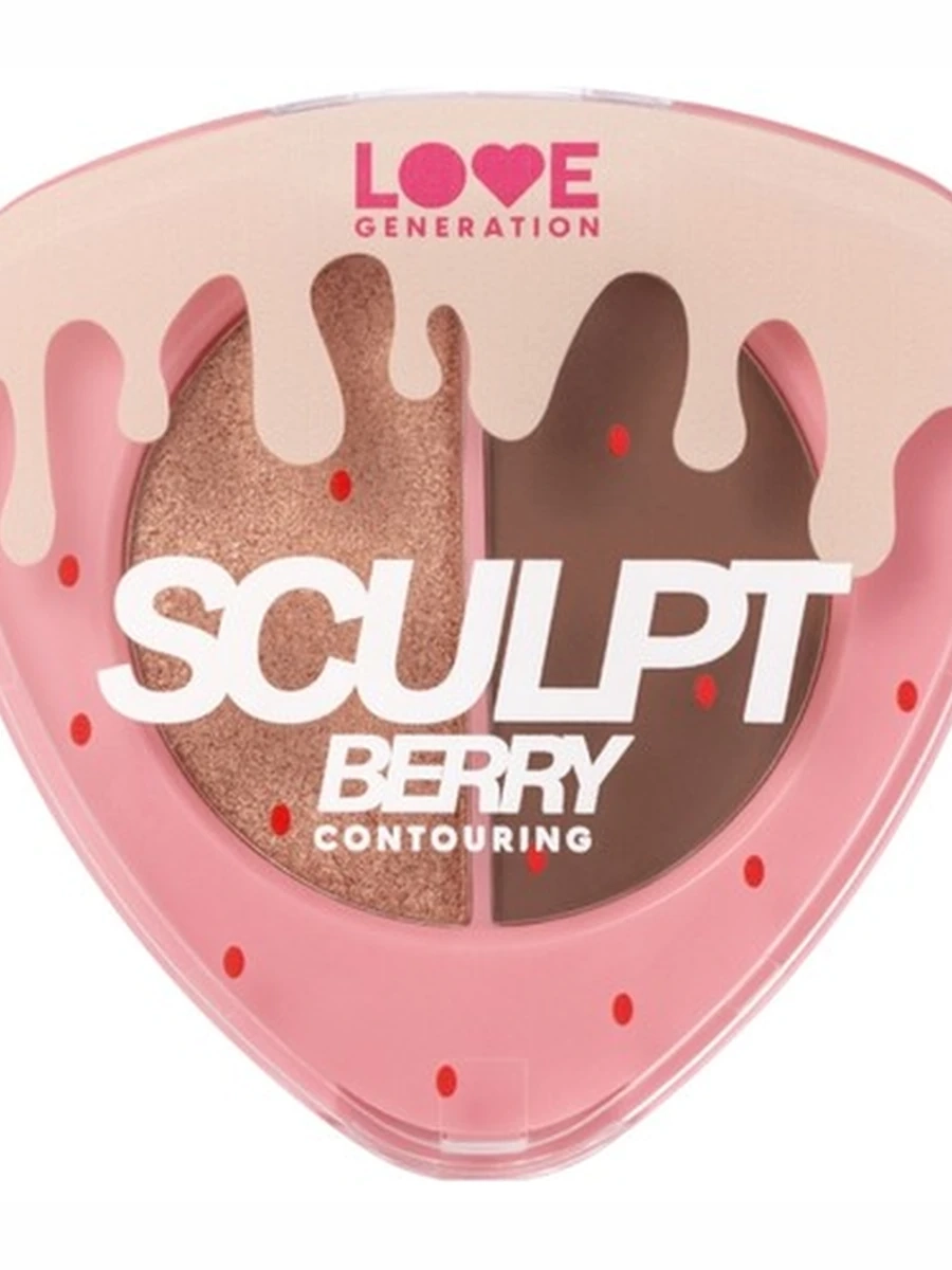 Палетка для контуринга  лица Love Generation Sculpt Berry Contouring Face Palette 02