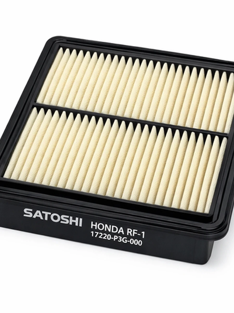 Воздушный фильтр SATOSHI для автомобилей Honda RF-1 для эффективной очистки поступающего в двигатель воздуха от пыли, грязи и других мелких частиц.