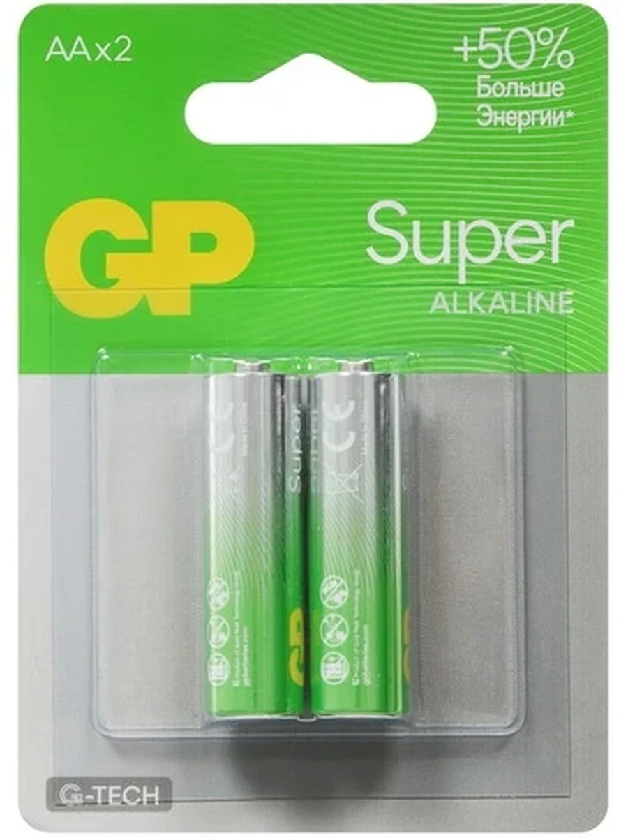 Батарейка GP Super [AA, Щелочная, 2 шт.] новая упаковка