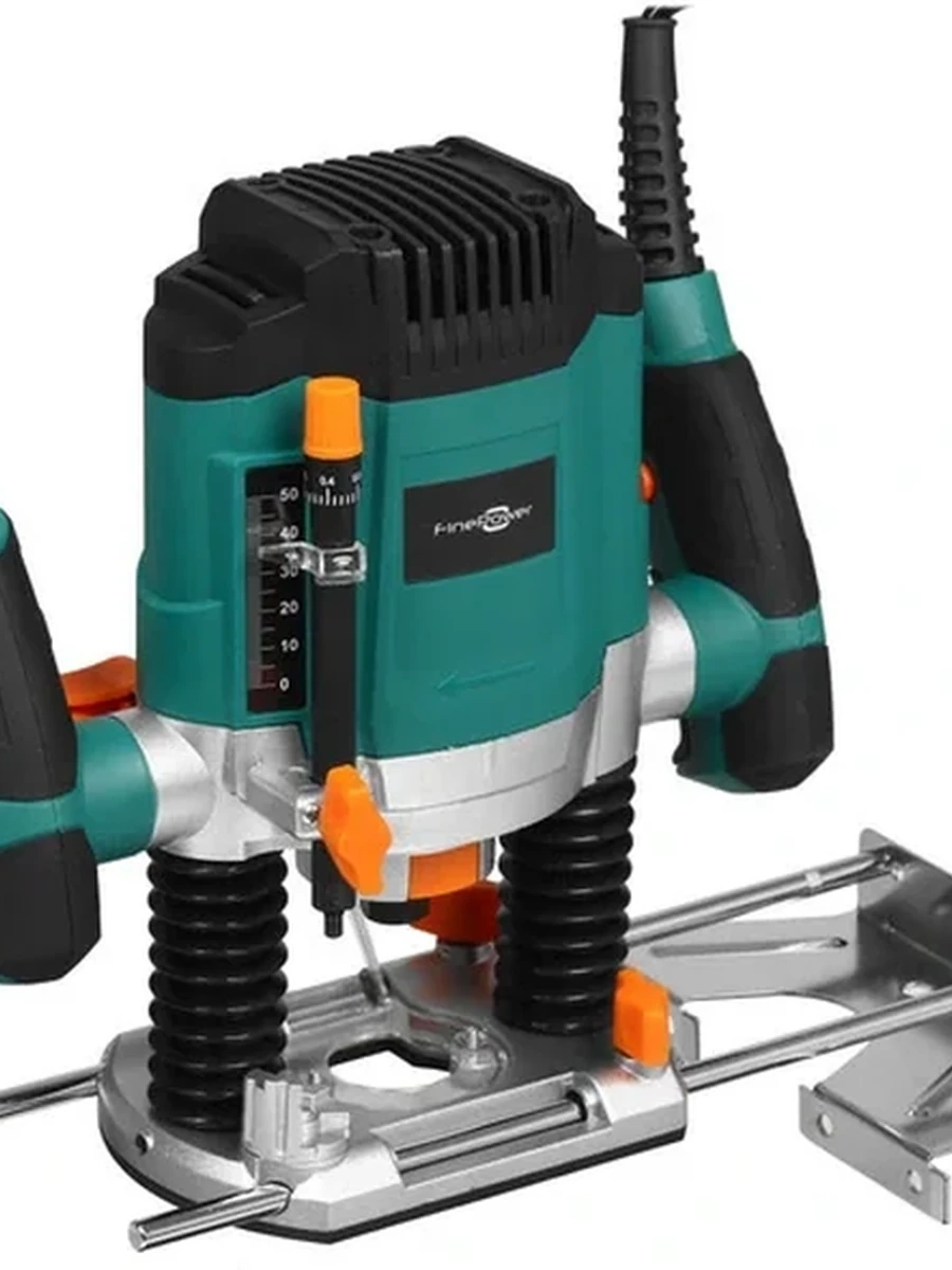 Фрезер погружной FinePower ER06-12 [1200 Вт, щеточный, 16000-30000 об/мин, рег.оборотов, цанга-6 мм,8 мм, глубина-52 мм, огран.глубины, 3.1 кг]