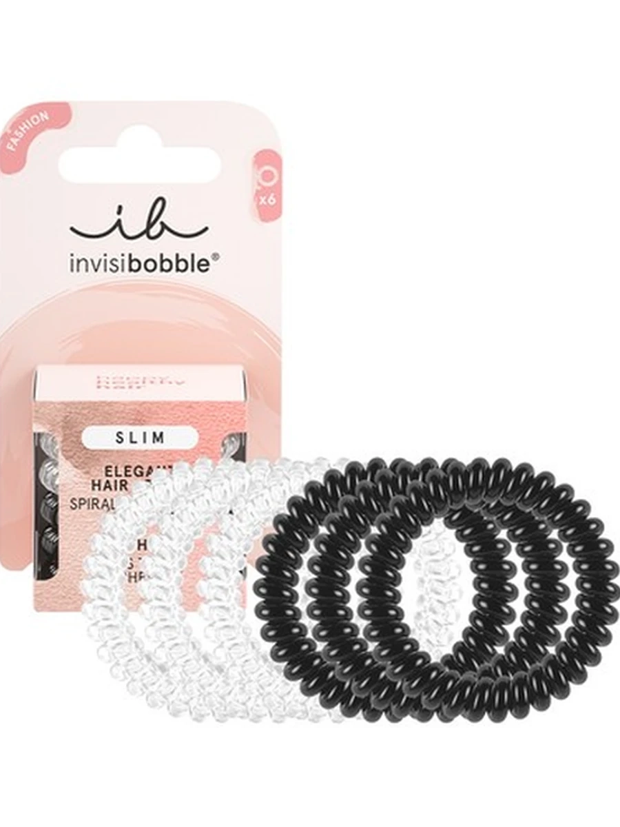 Invisibobble 3358 Набор резинок-браслетов для волос  SLIM Day and Night 6 шт