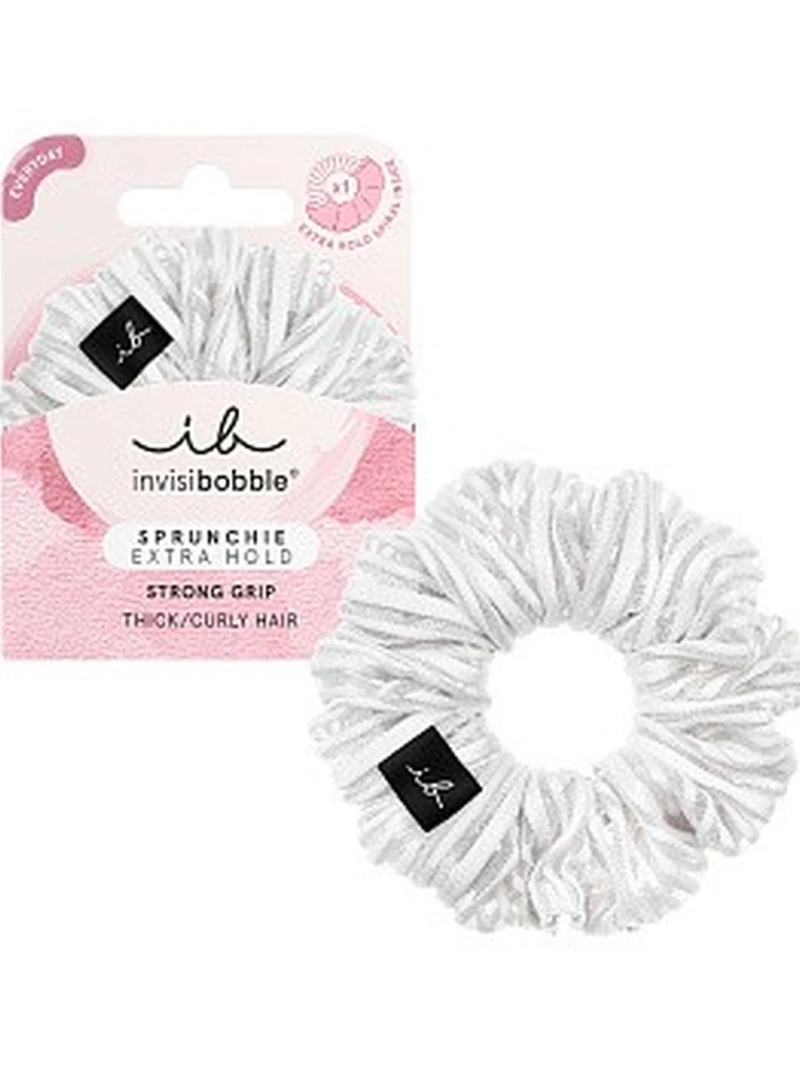 Invisibobble 3376 Резинка-браслет для густых волос  SPRUNCHIE EXTRA HOLD Pure White