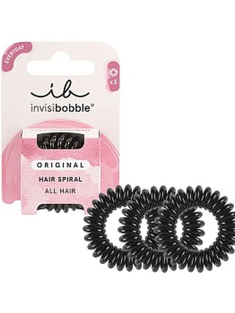 Invisibobble 3040CRD Резинка-браслет для волос  ORIGINAL True Black (в картоне)