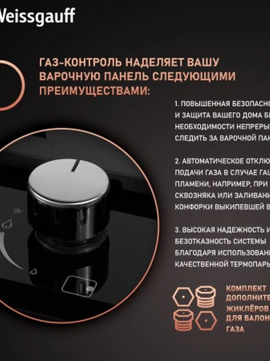 Газовая панель Weissgauff