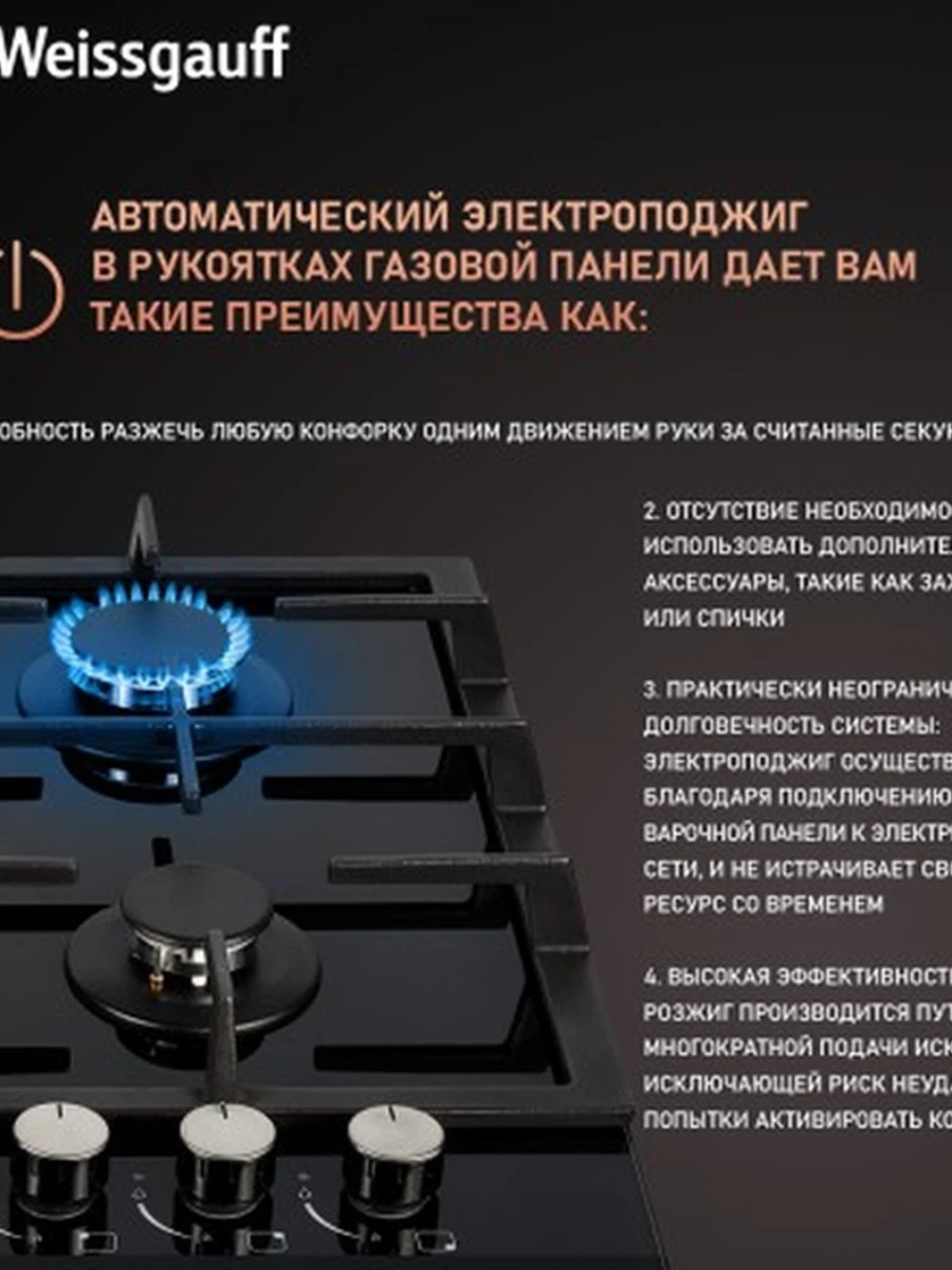 Газовая панель Weissgauff