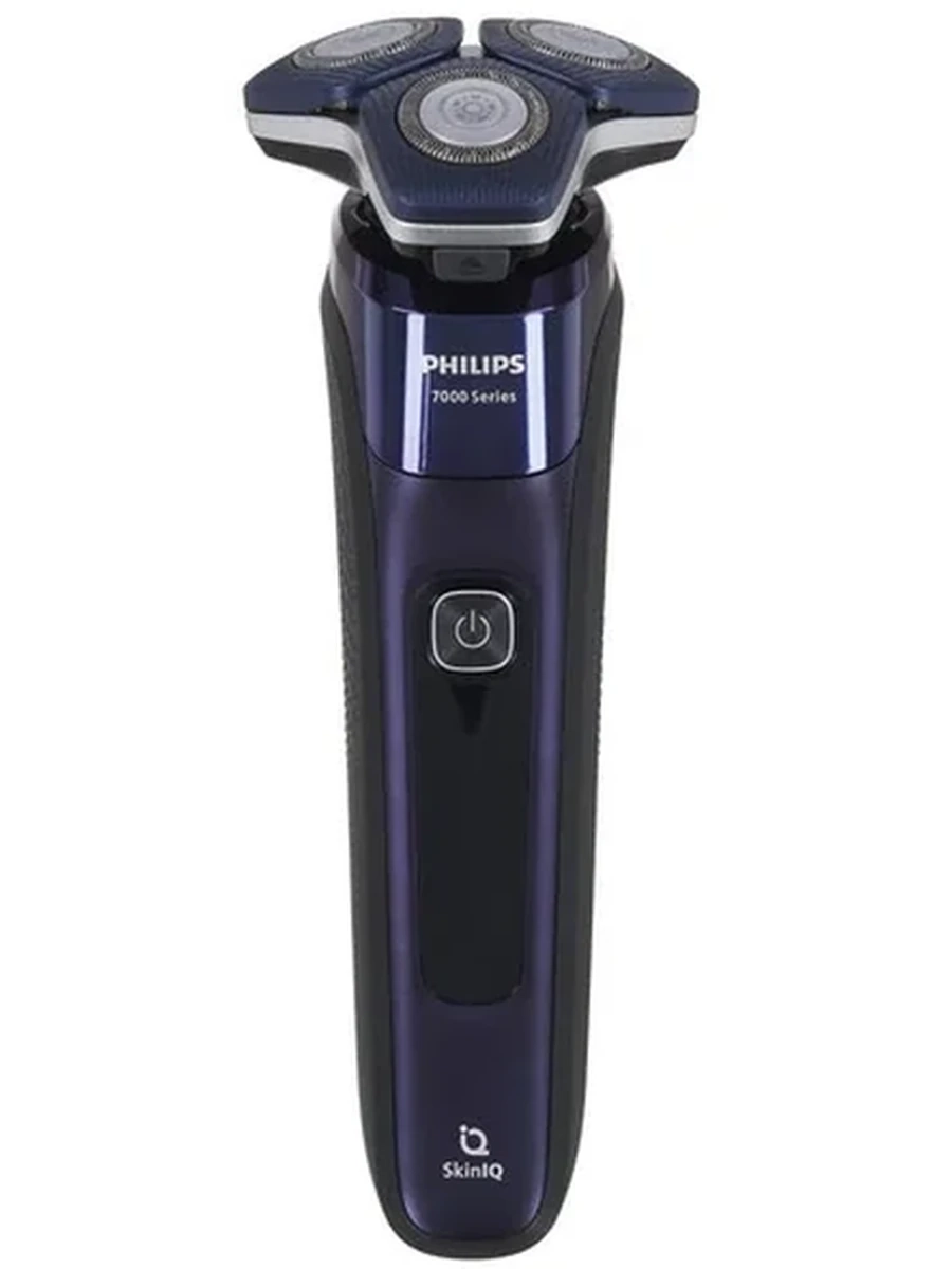 Электробритва Philips S7885/50 синий/черный [бритье: влажное/сухое, головок - 3, роторная, триммер, питание - от аккумулятора]