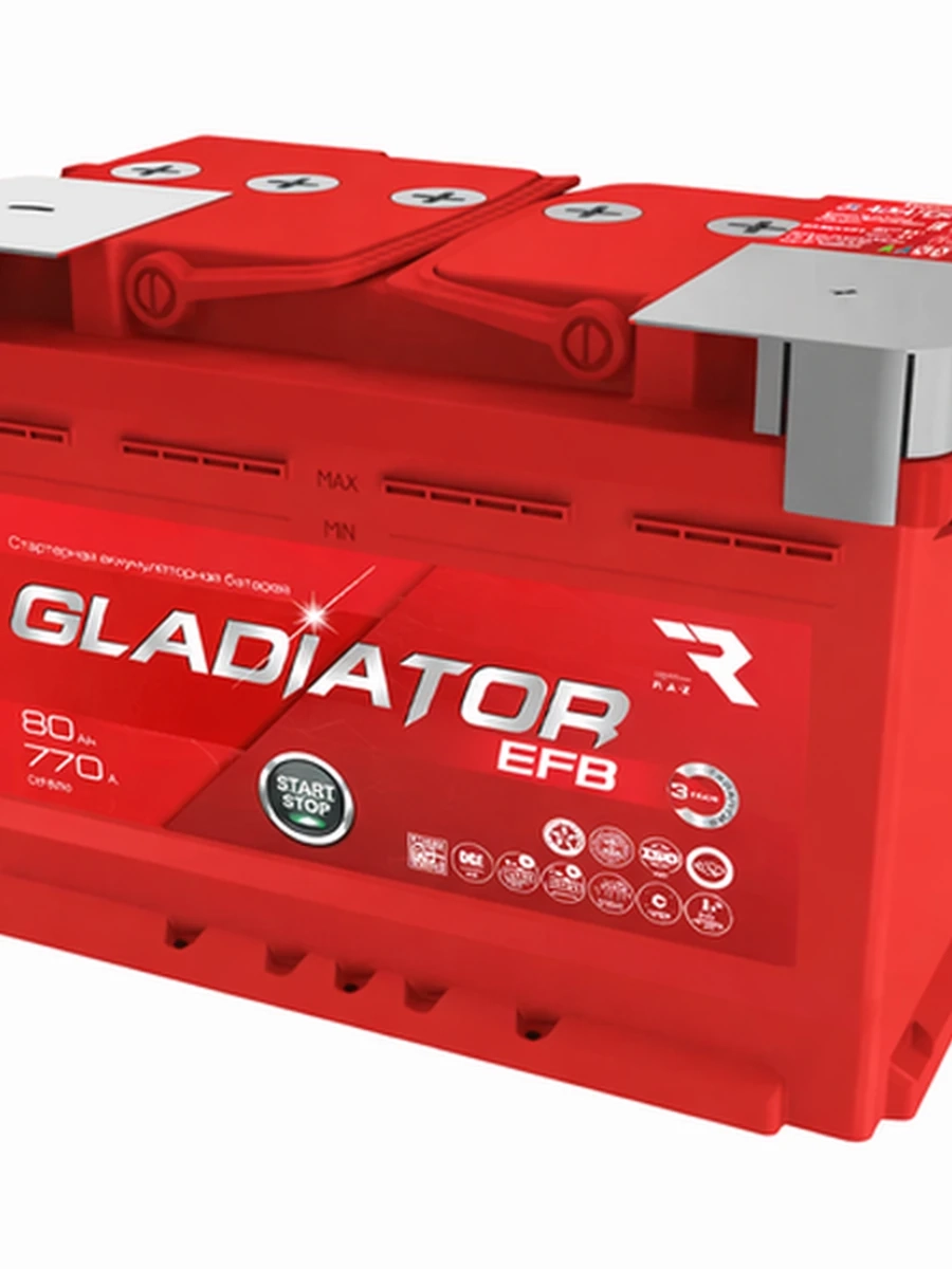 Gladiator 80 ah EFB R+