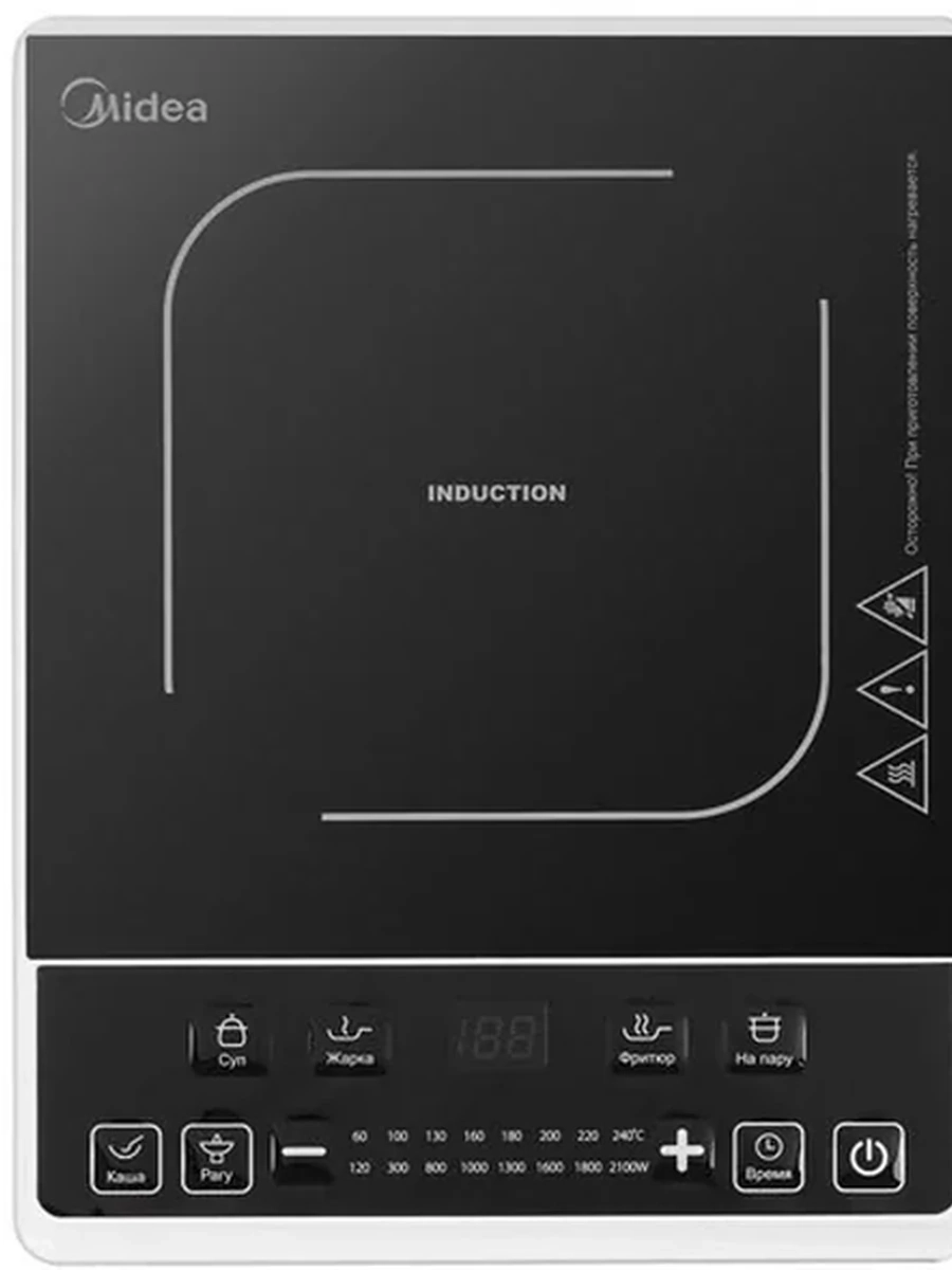 Плитка электрическая Midea MC-IN2101 черный [2.1 кВт, конфорок - 1, переключатели - кнопки, покрытие - стеклокерамика, индукция]