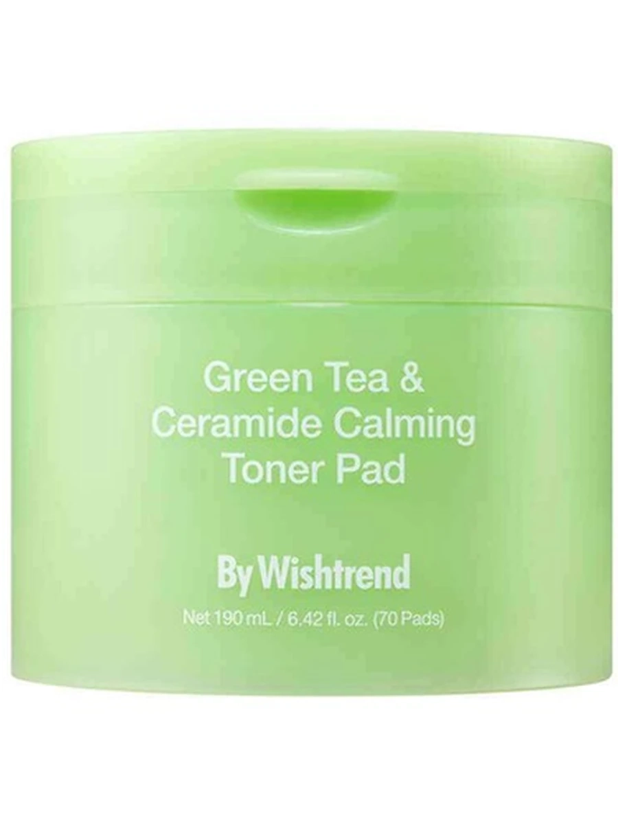 By Wishtrend Green Tea & Ceramide Calming Toner Pad