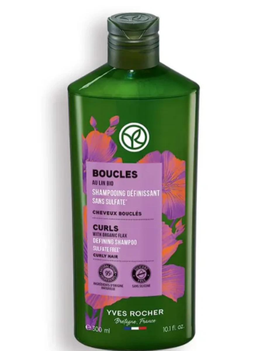 Yves Rocher Шампунь для вьющихся волос с экстрактом льна