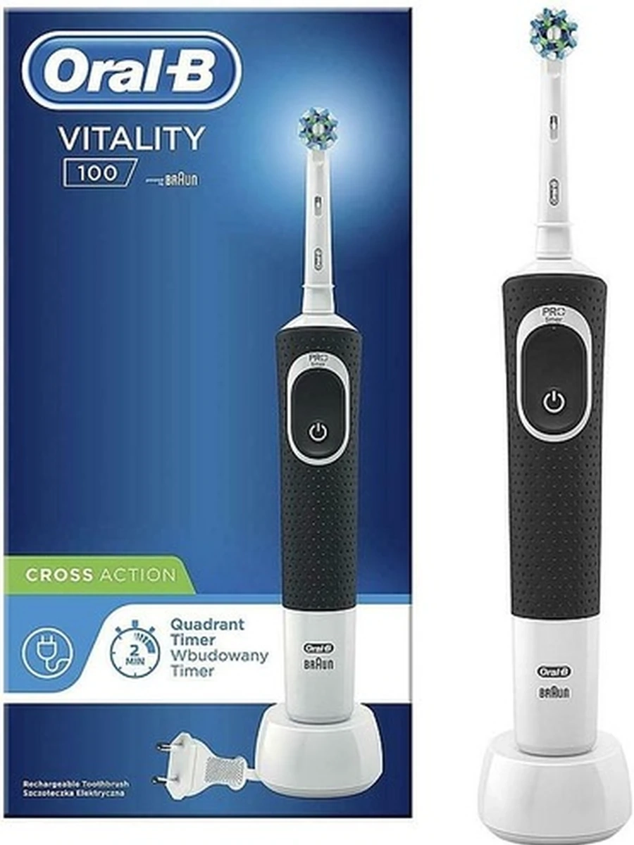 Электрическая зубная щётка Oral-B вращающаяся, с зарядной базой (D100)