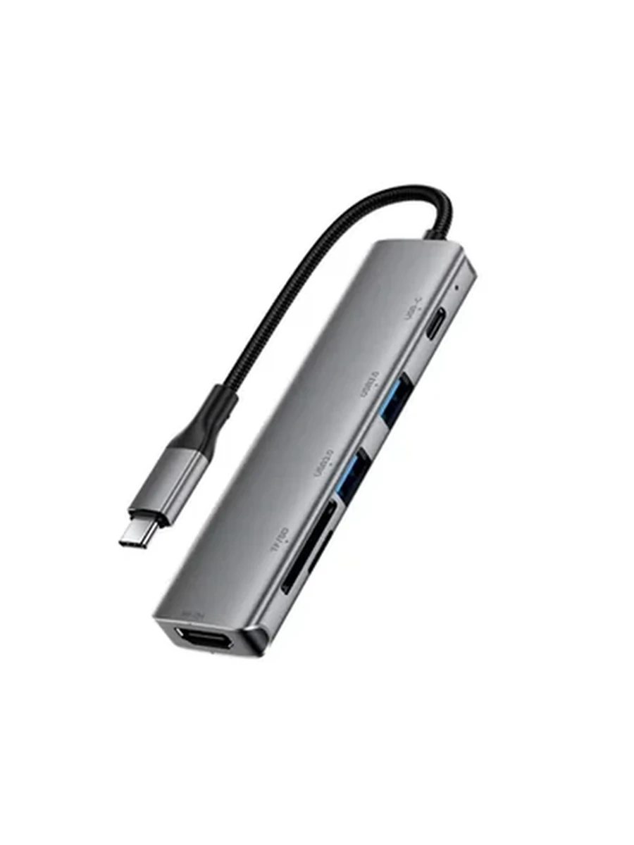 HUB ACEFAST J18 USB-C 6-in-1 HUB docking station,metal gray