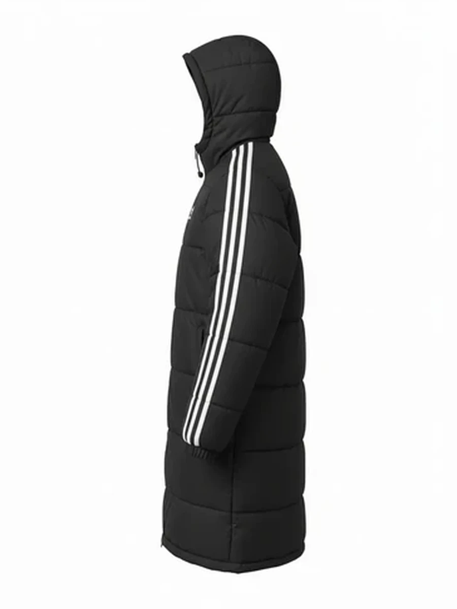 Утепленная мужская куртка-пуховик Adidas Originals черная с капюшоном