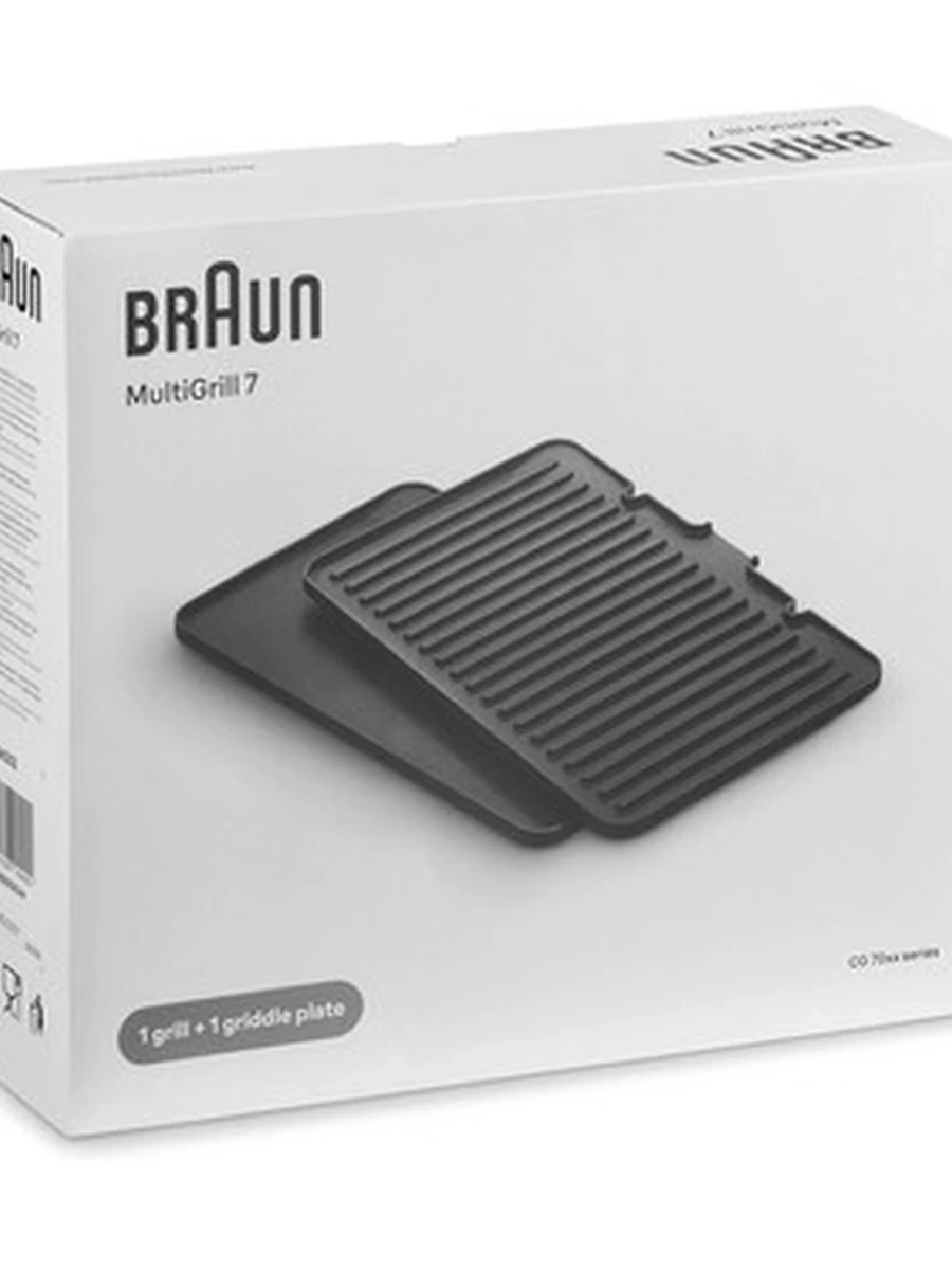 Набор пластин BRSK003 для гриля Braun CG70 (1 плоская/1 рифленая)