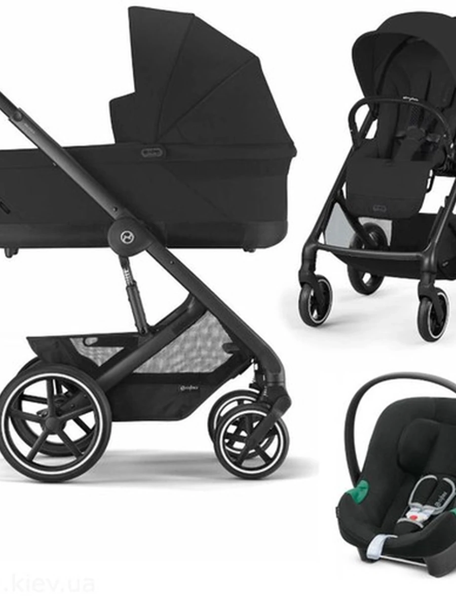 Коляска Cybex Balios S Lux 3 в 1 Moon Black автокресло Aton B2 Volcano Black