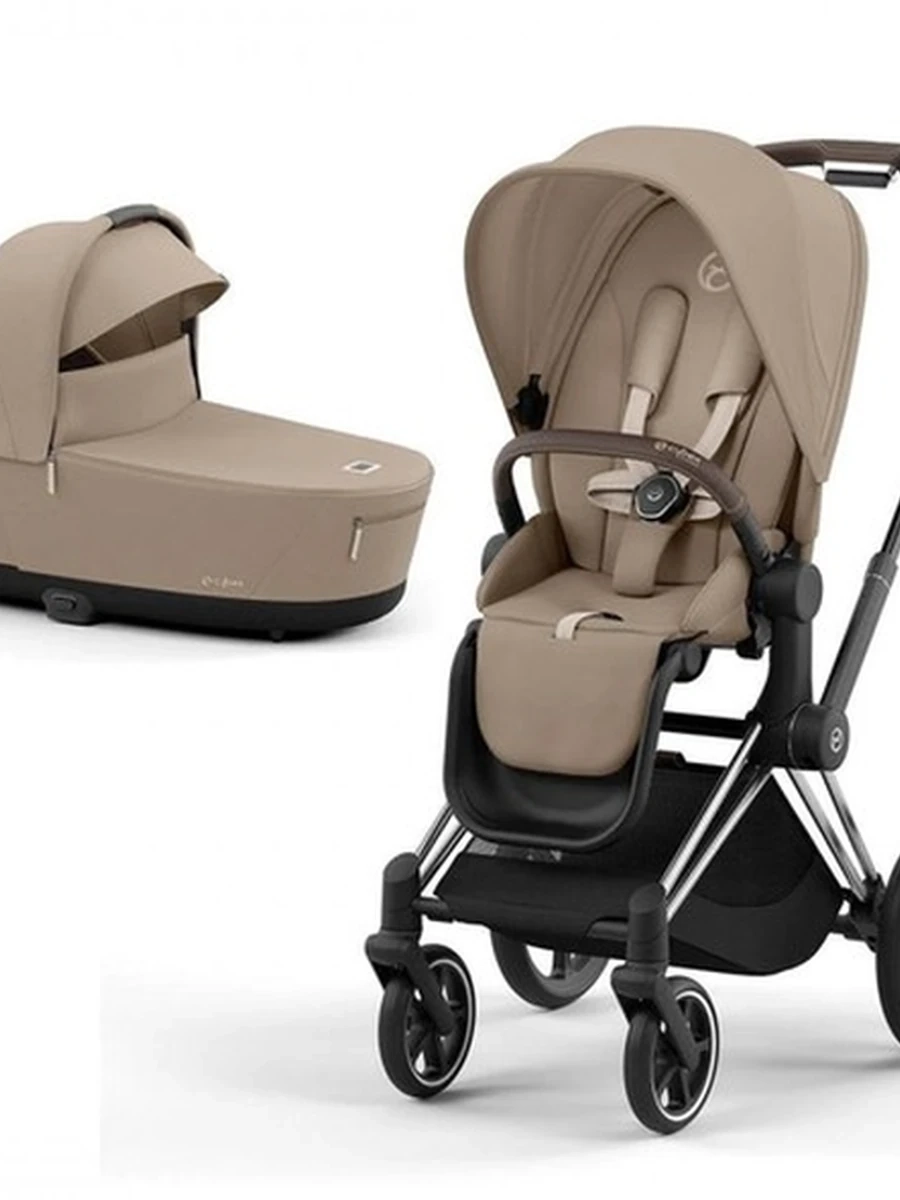 Cybex Priam 4.0 коляска 2 в 1 Cozy Beige шасси Chrome Brown