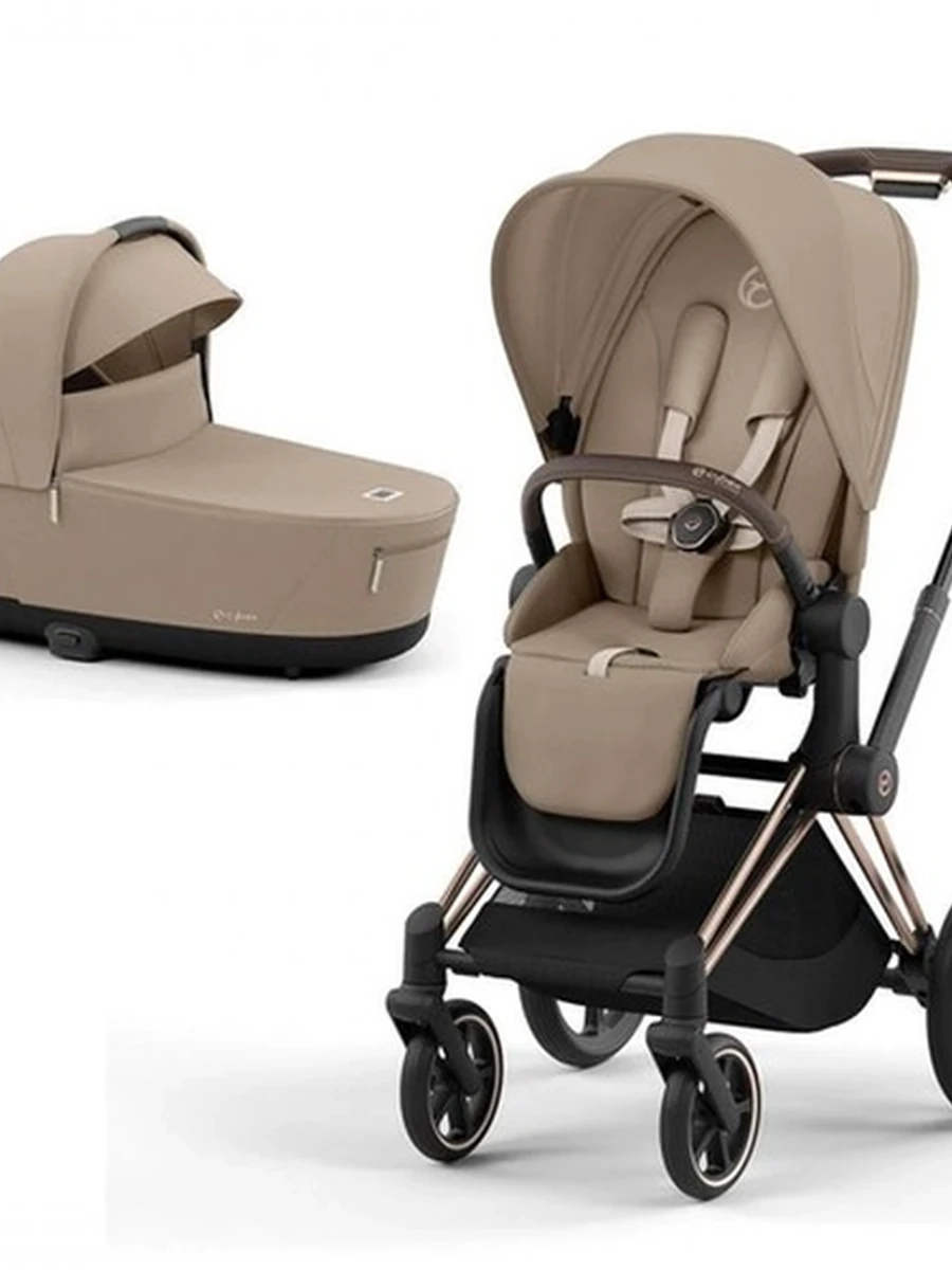 Cybex Priam 4.0 коляска 2 в 1 Cozy Beige шасси Rosegold