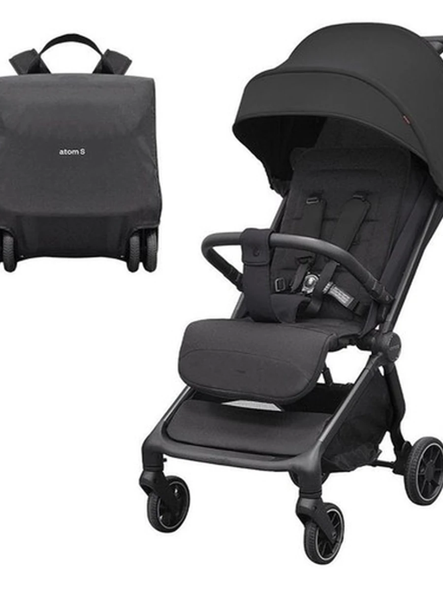 Коляска прогулочная Carrello Atom S  Storm Black (Черный)
