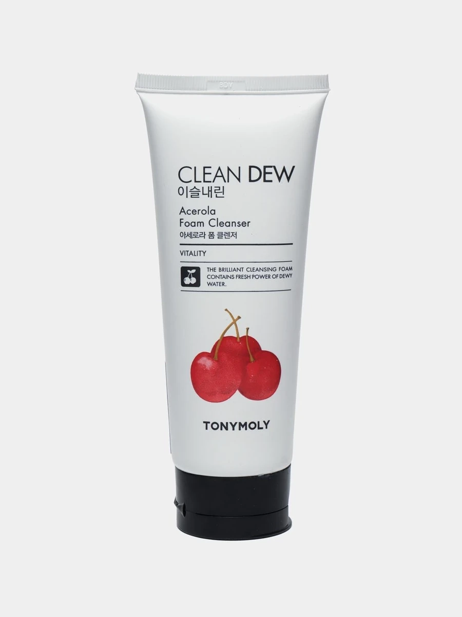 Tony Moly Пенка для умывания с ацеролой Clean dew acerola foam cleanser. Пенка с экстрактом ацеролы или барбадосской вишни
