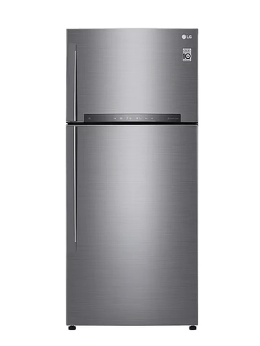 Холодильник LG GN-H702HMHL с морозильником в серебристом цвете