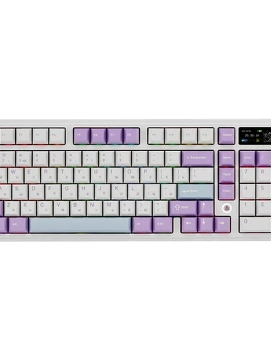 Клавиатура проводная + беспроводная AJAZZ AK980 фиолетовый [механическая, подсветка, RGB, Merrard Switch]