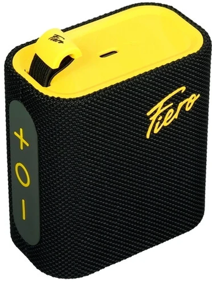 Колонка портативная Fiero Lure Piccolo FRPS-510 [RMS 5Вт, Bluetooth 5.3,Type-C, IPX7, 3,6В 3500мАч, Чёрно-жёлтый]