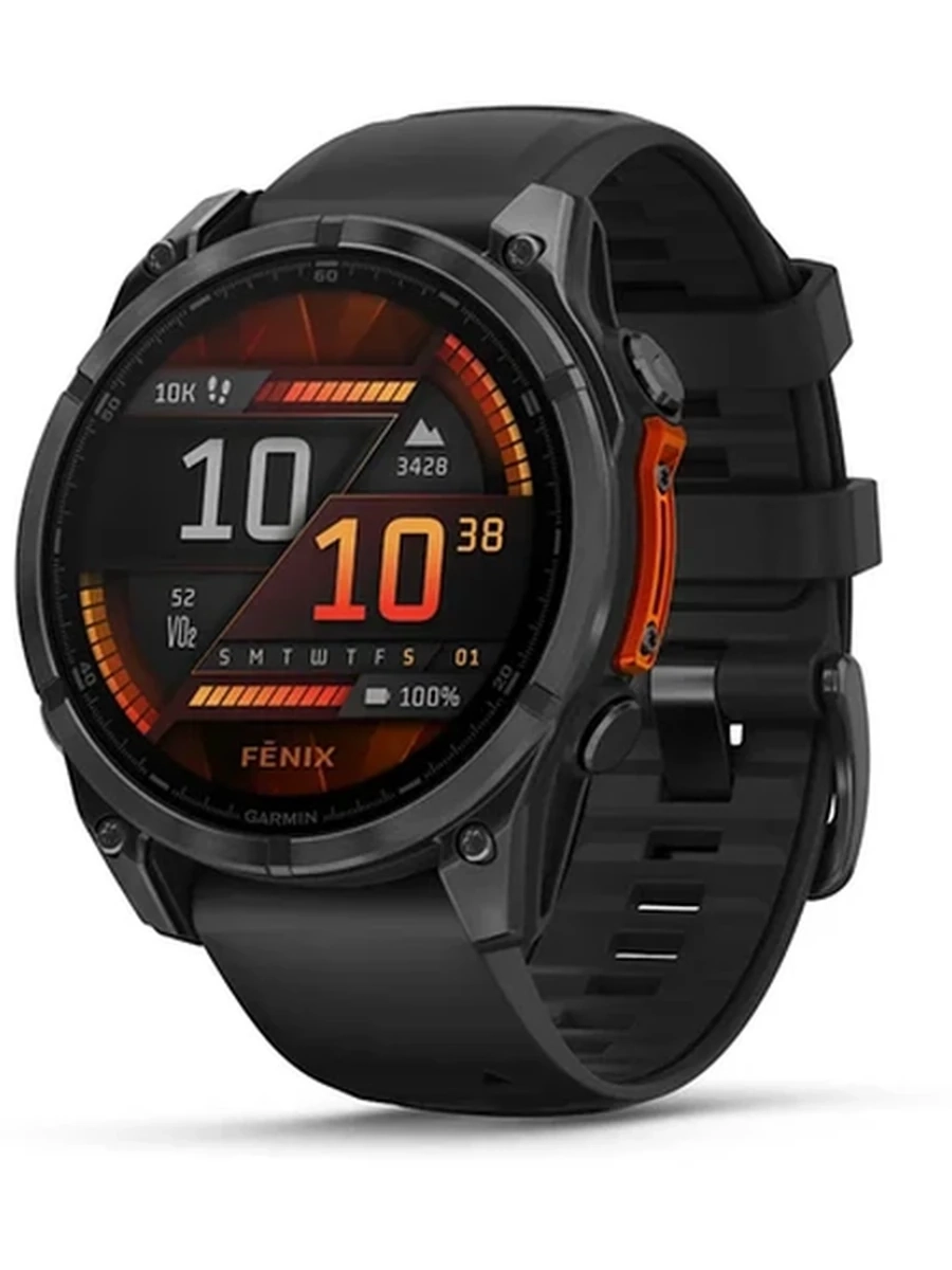 Garmin Fenix 8 – 47 mm, AMOLED Slate Gray with Black Silicone Band