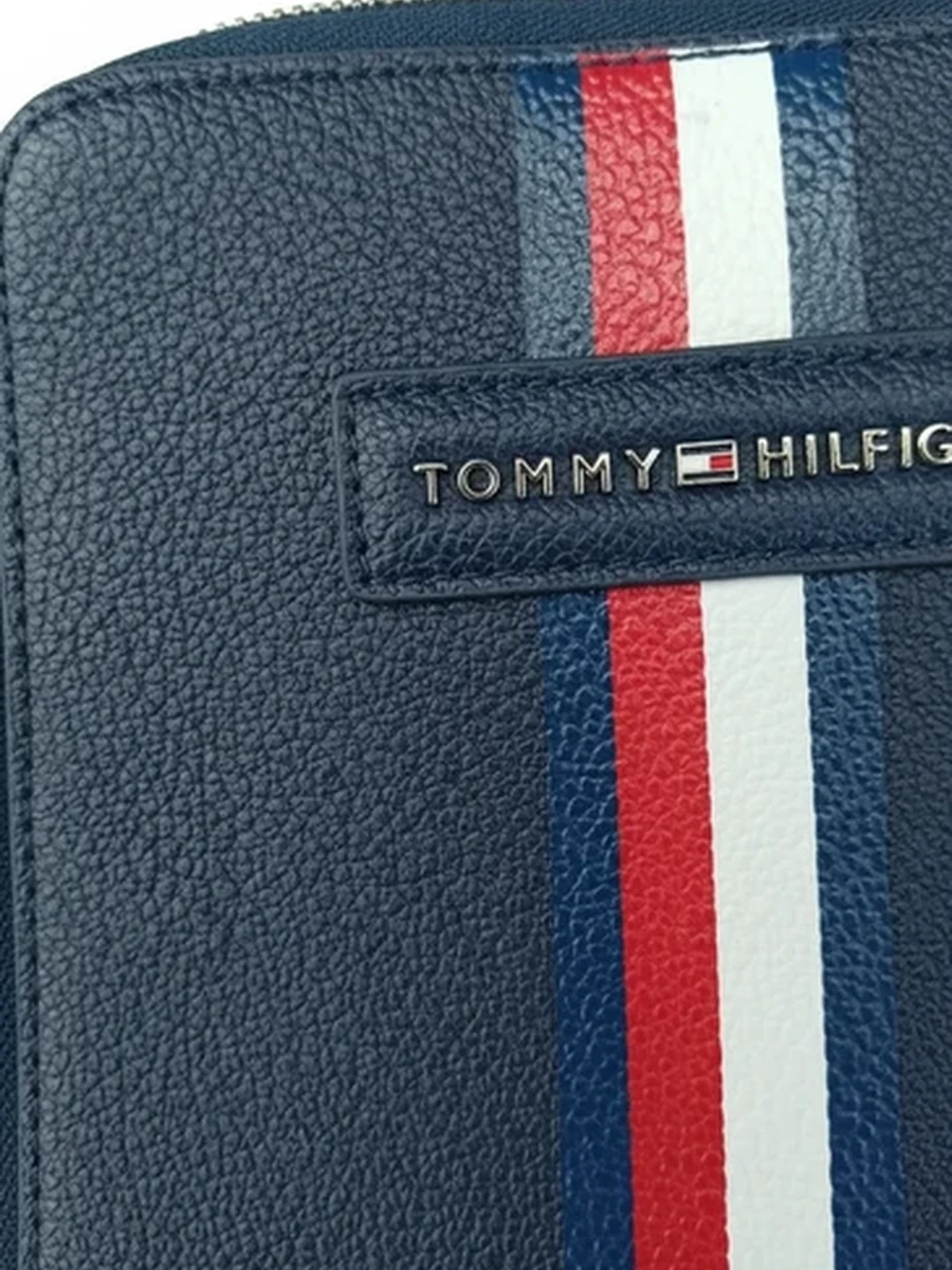 Мужская сумка-планшет Tommy Hilfiger через плечо из экокожи синего цвета