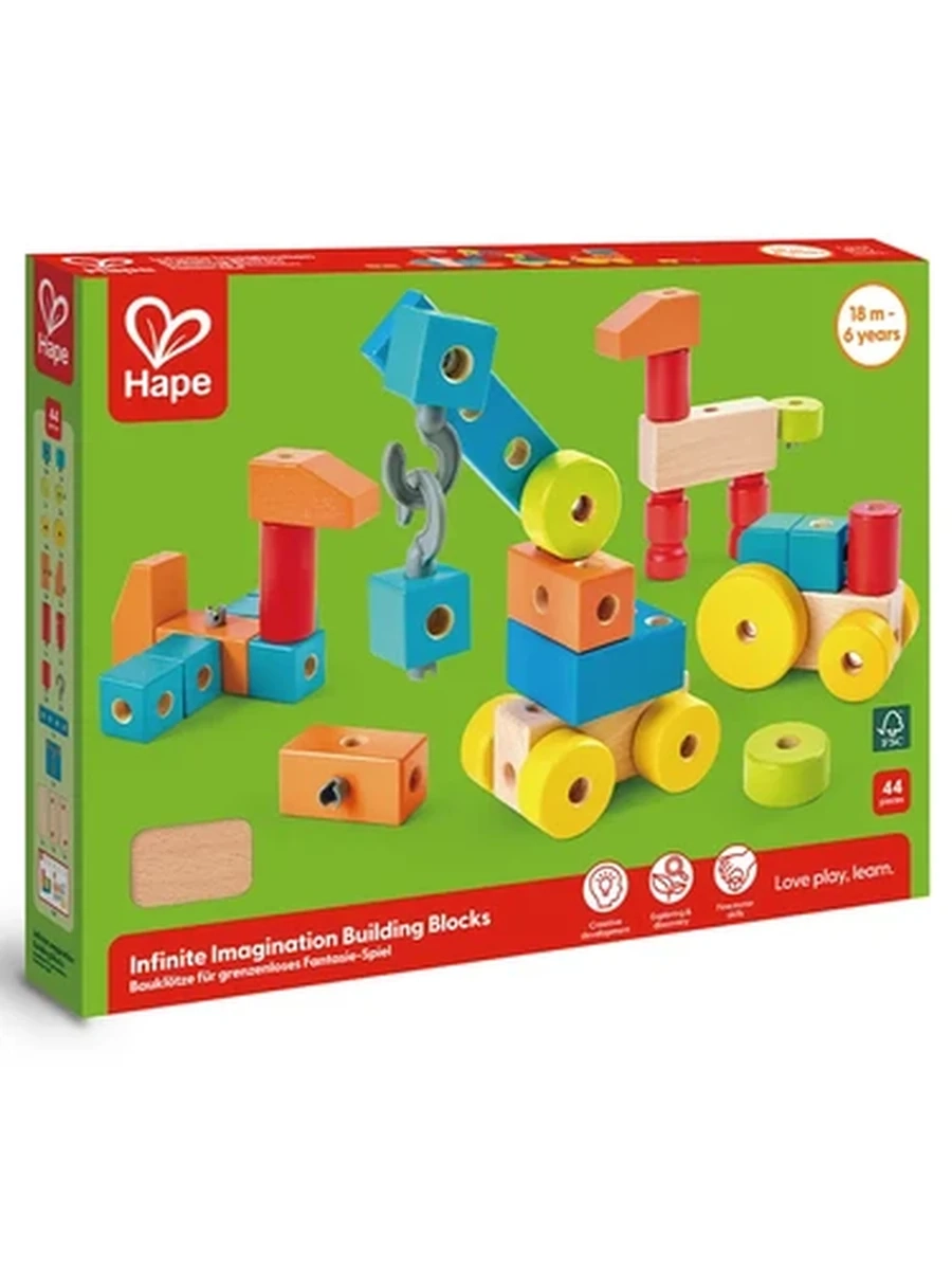HAPE Конструктор "Учусь строить" Бесконечное воображение