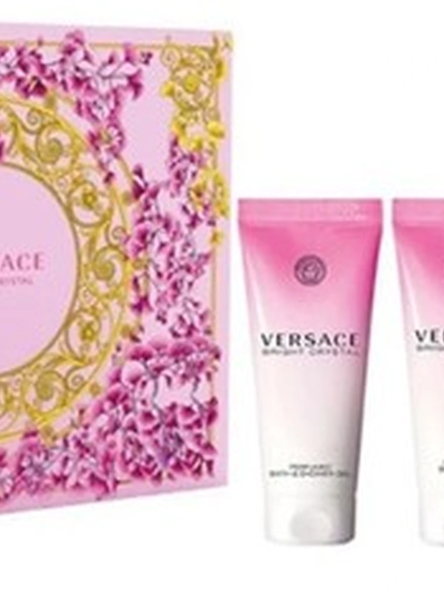 Набор Versace bright crystal pour femme 90 ml parfum,5 ml mini,100 ml lotion,100 ml shower gel