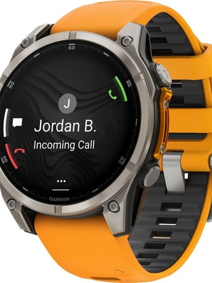 FENIX 8 - 51 MM AMOLED SAPPHIRE TITANIUM WITH SPARK ORANGE/GRAPHITE SILICONE BAND