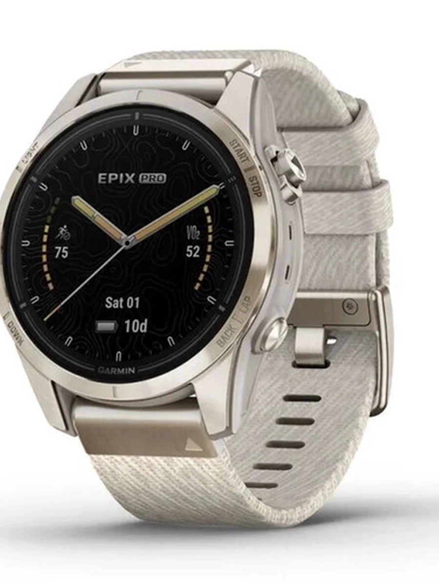 PRO (GEN 2) SAPPHIRE EDITION- 42MM -SOFT GOLD WITH CREAM HEATHERED NYLON BAND , (PLUS A LIGHT SAND SILICONE WATCH BAND)(2 РЕМЕШКА)